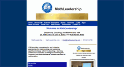 Desktop Screenshot of mathleadership.com
