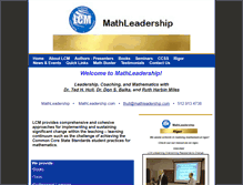 Tablet Screenshot of mathleadership.com